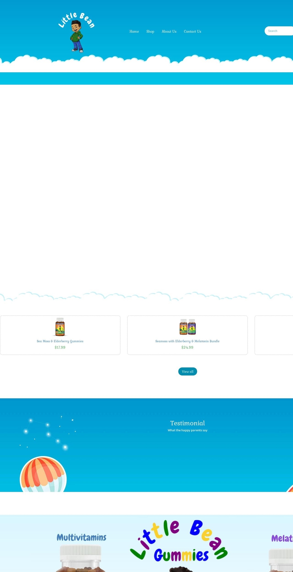 littlebeangummies.com shopify website screenshot