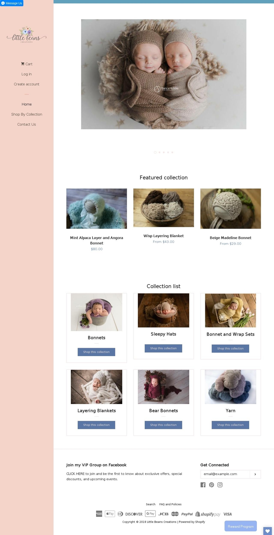 littlebeanscreations.com shopify website screenshot