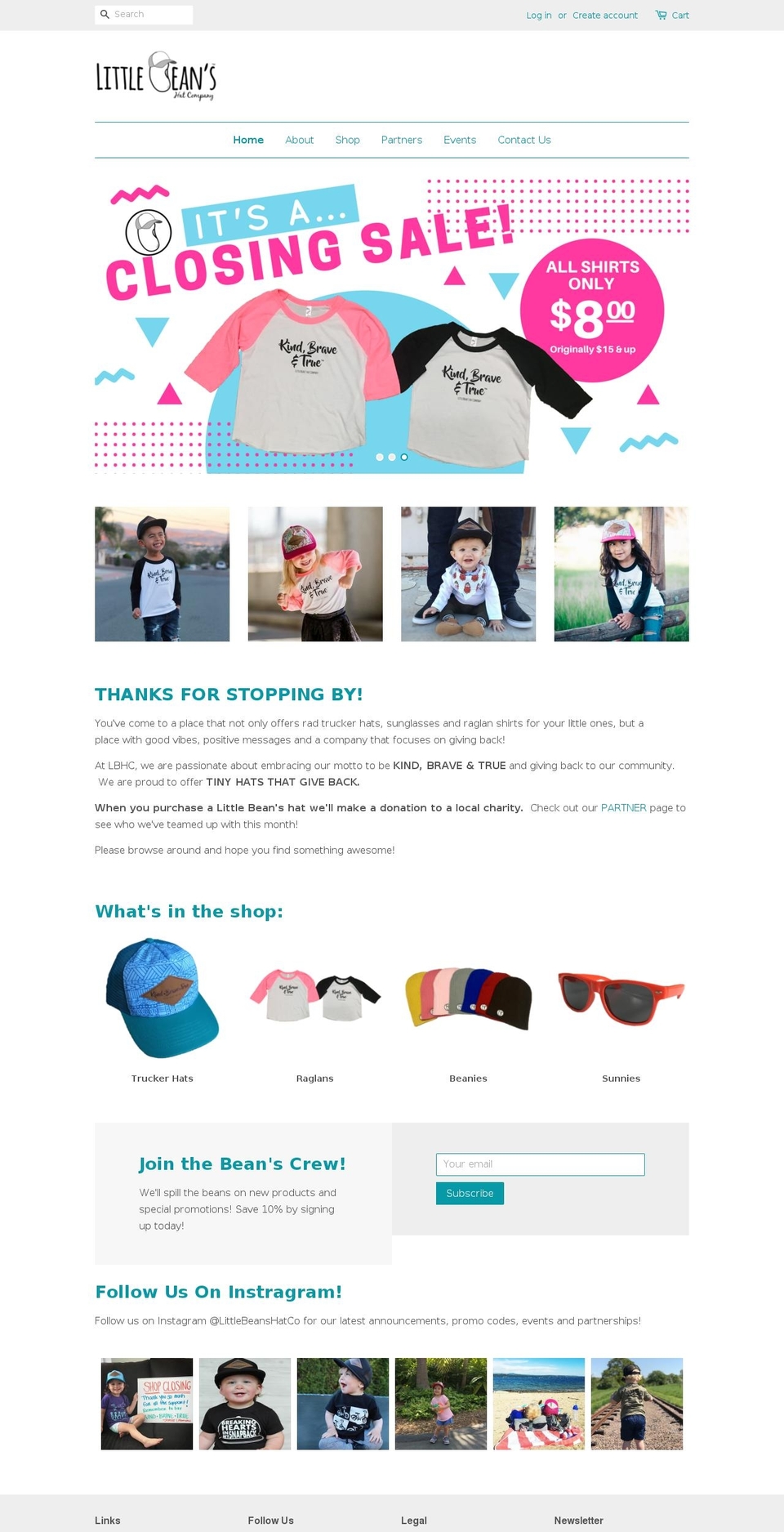 littlebeanshatcompany.com — Shopify storefront screenshot