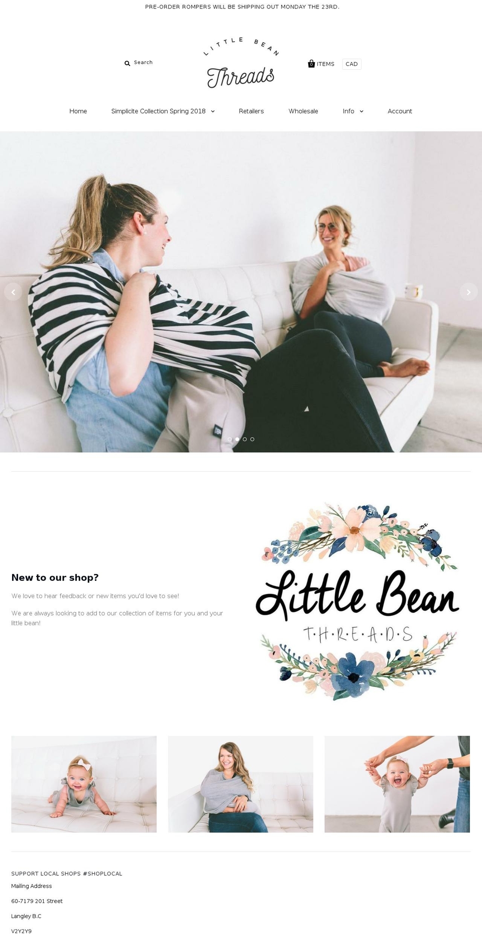 littlebeanthreads.com — Shopify storefront screenshot