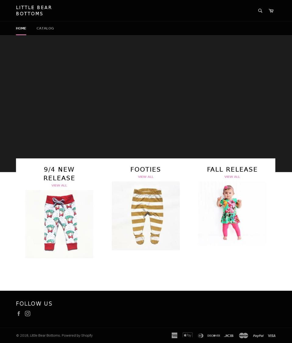 littlebearbottoms.com — Shopify storefront screenshot