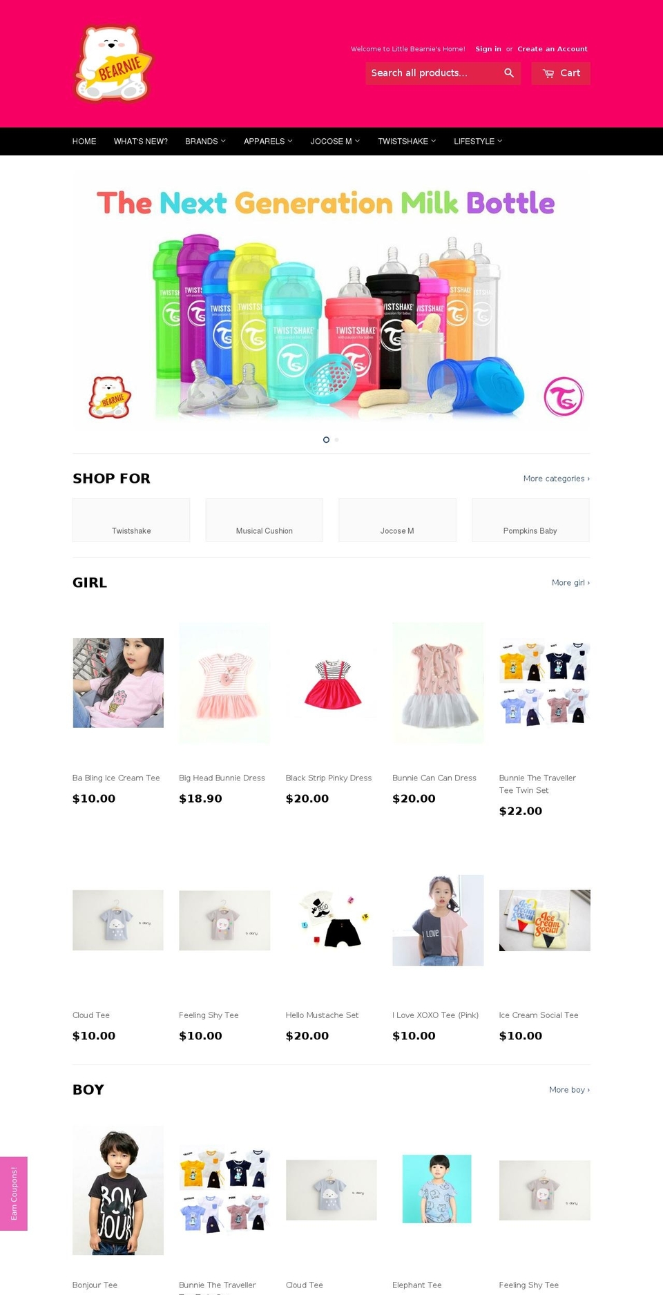 Minimog Shopify theme site example littlebearnie.com
