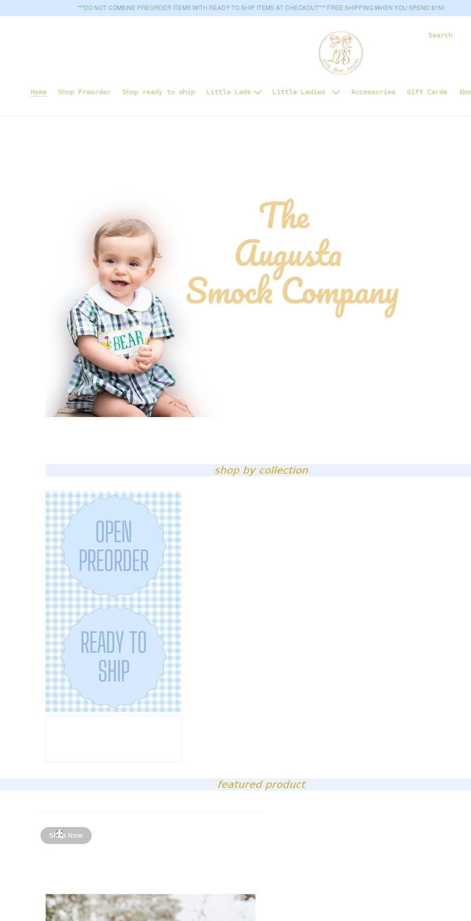 littlebearsmocks.com shopify website screenshot
