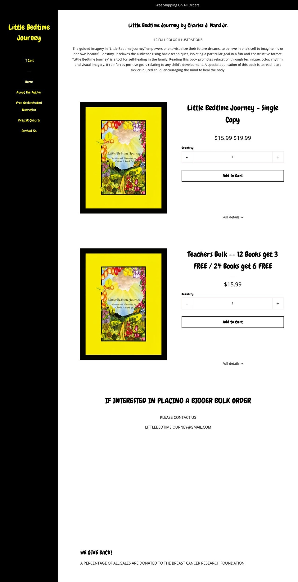 littlebedtimejourney.com — Shopify storefront screenshot