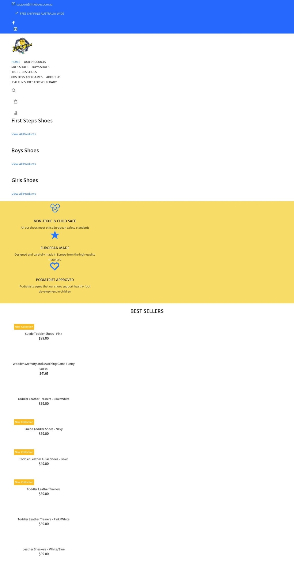 littlebees.com.au shopify website screenshot