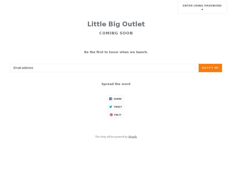 littlebigoutlet.com — Shopify storefront screenshot