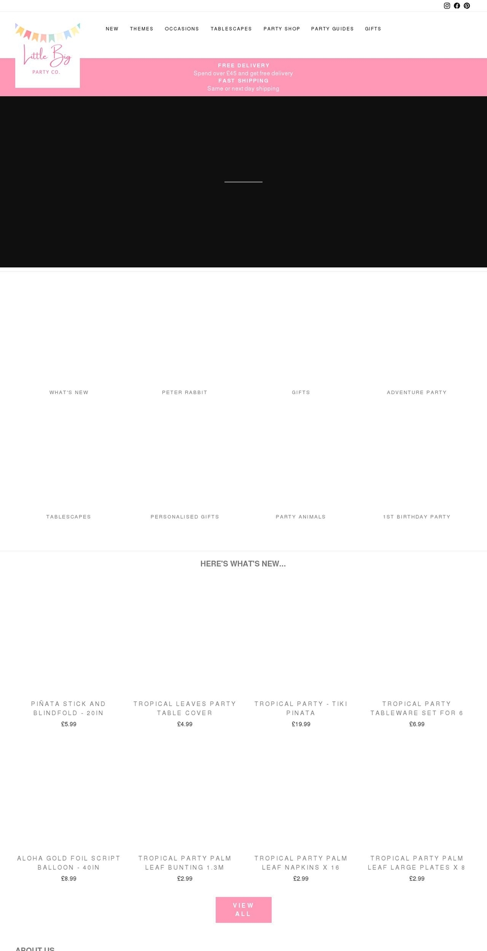 littlebigparty.co.uk shopify website screenshot