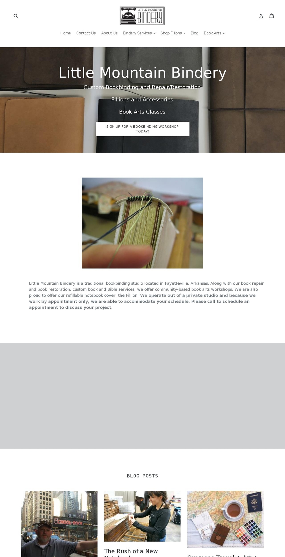 littlebindery.com — Shopify storefront screenshot