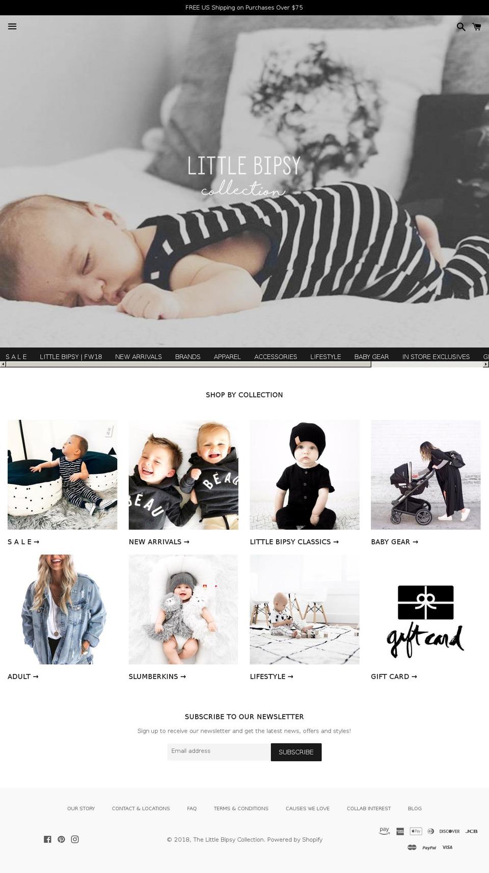 littlebipsycollection.com — Shopify storefront screenshot