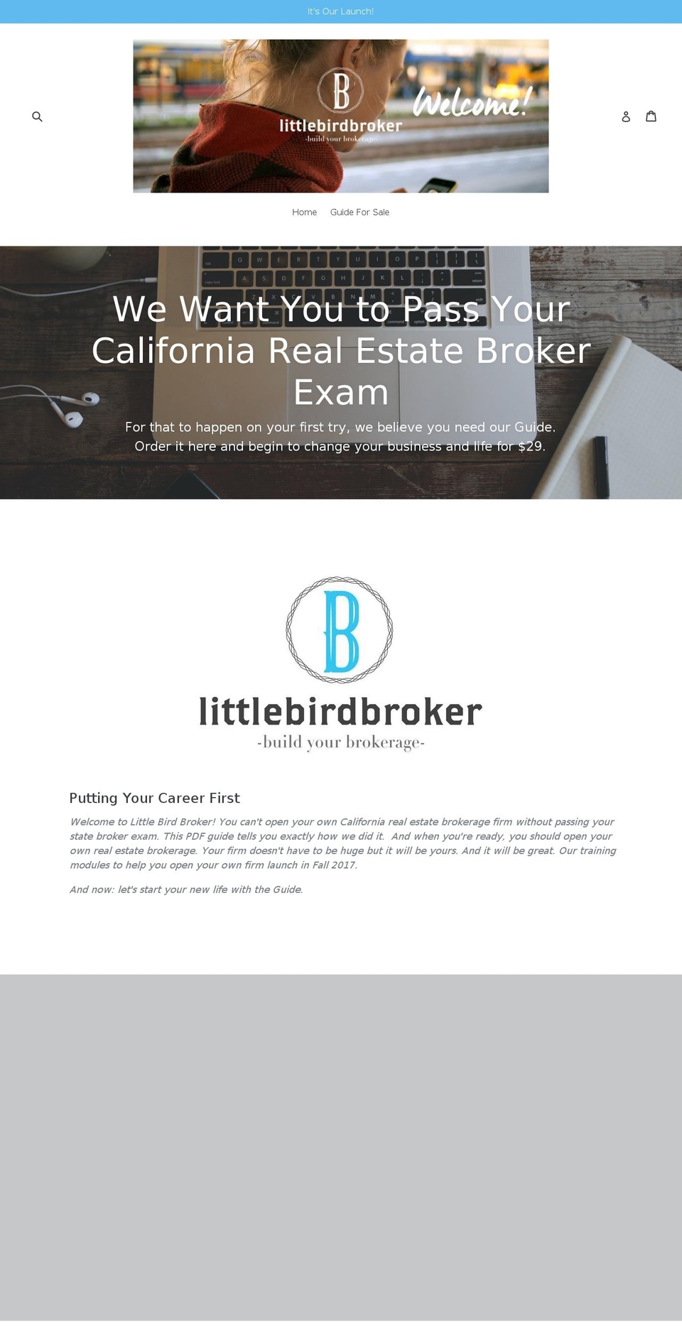 littlebirdbroker.com — Shopify storefront screenshot