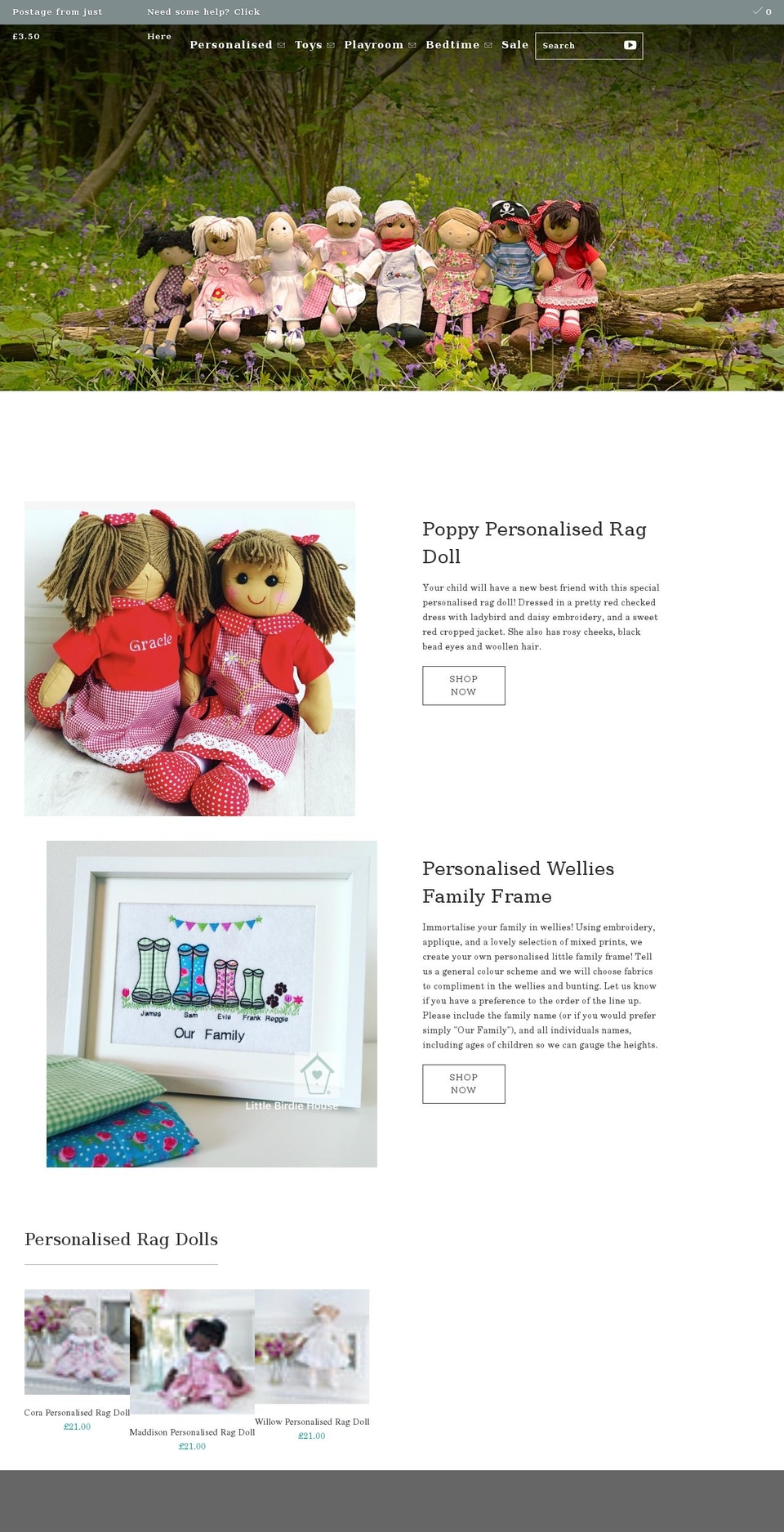 littlebirdiehouse.co.uk shopify website screenshot