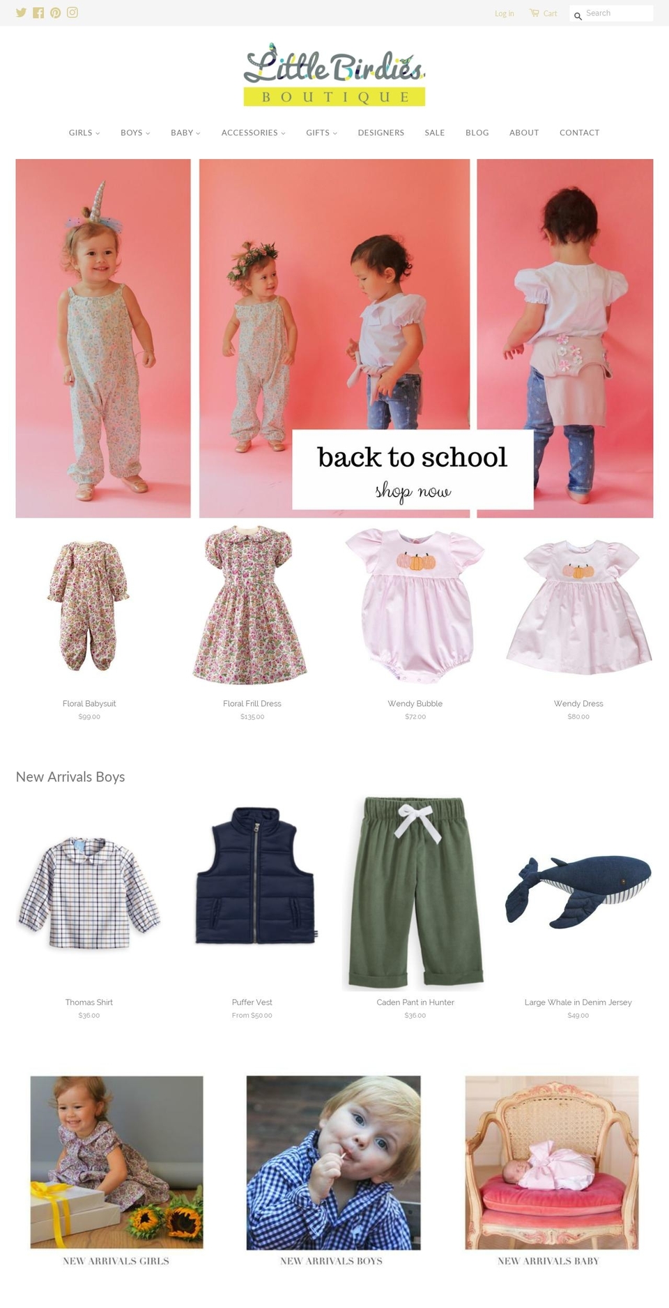 littlebirdiesstore.com — Shopify storefront screenshot