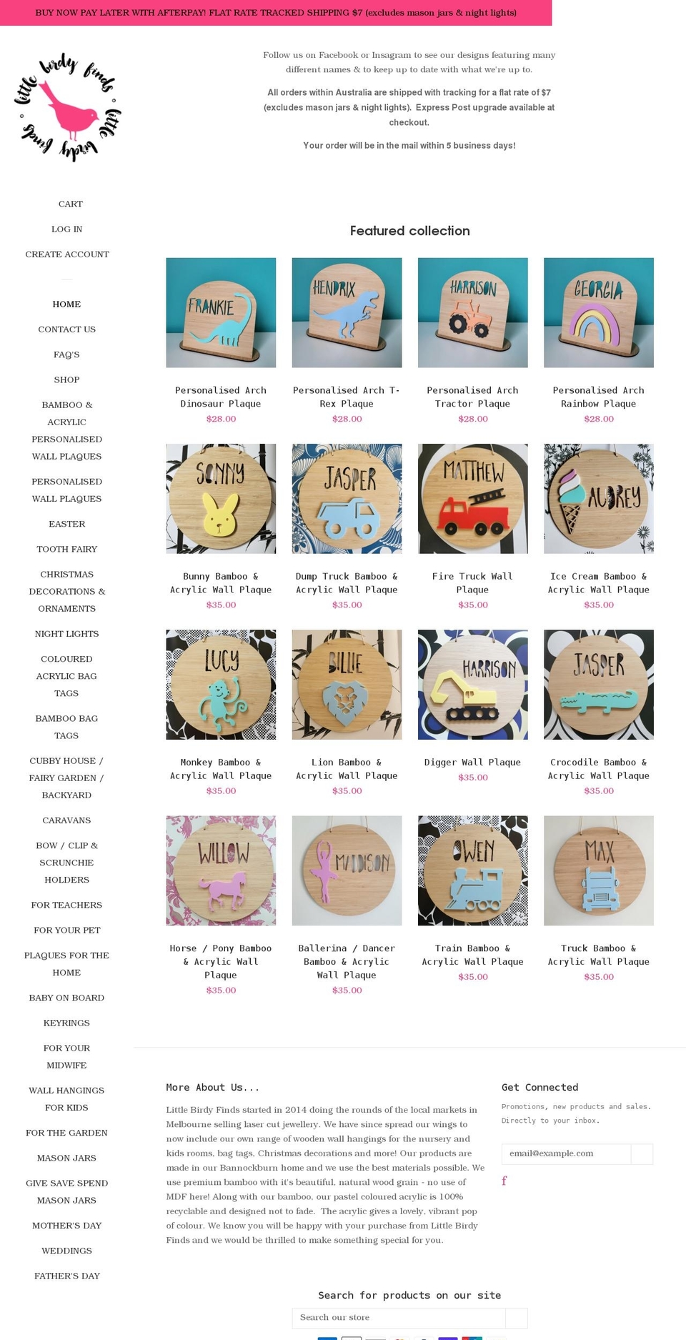 littlebirdyfinds.com shopify website screenshot