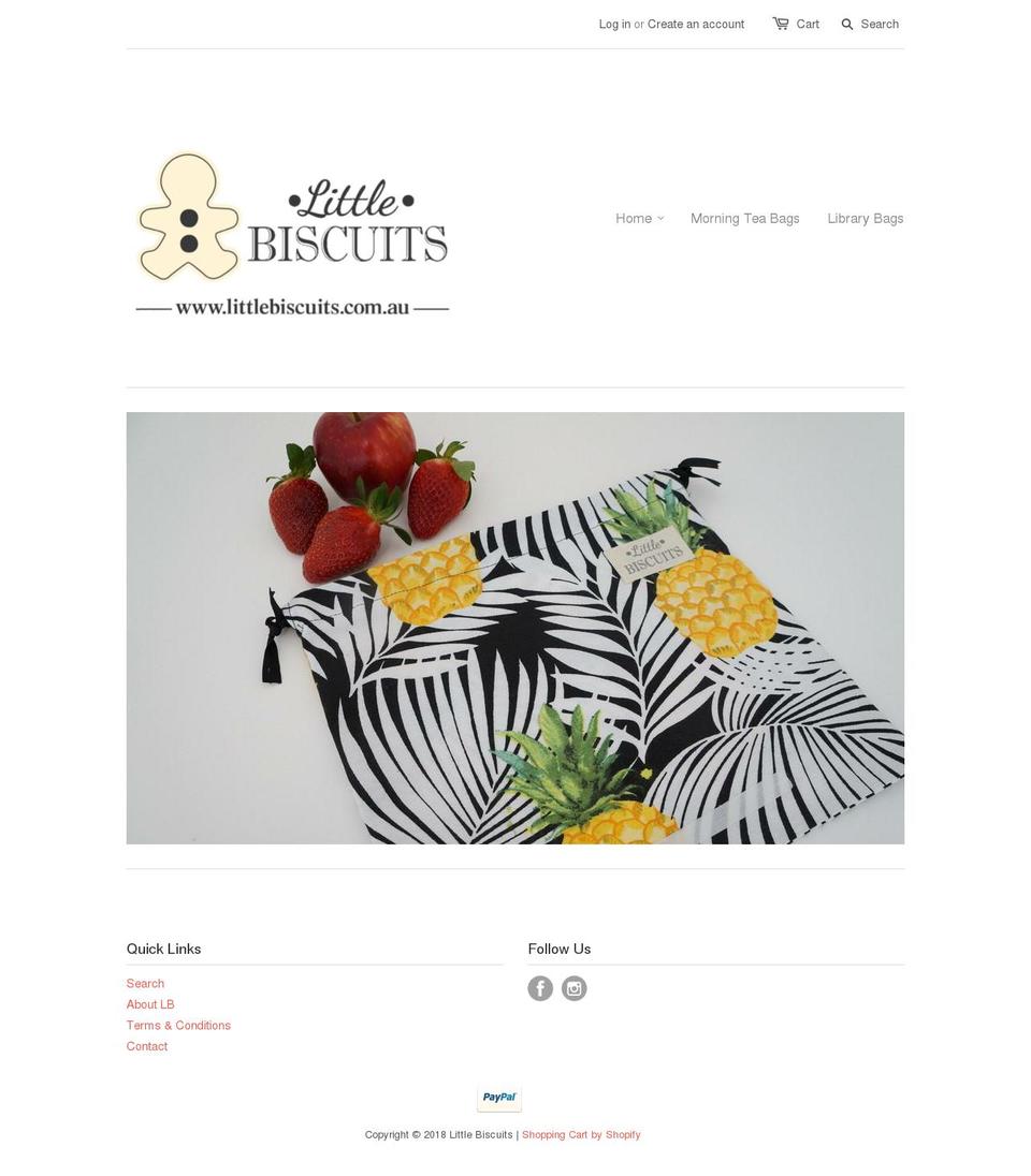 littlebiscuits.com.au shopify website screenshot