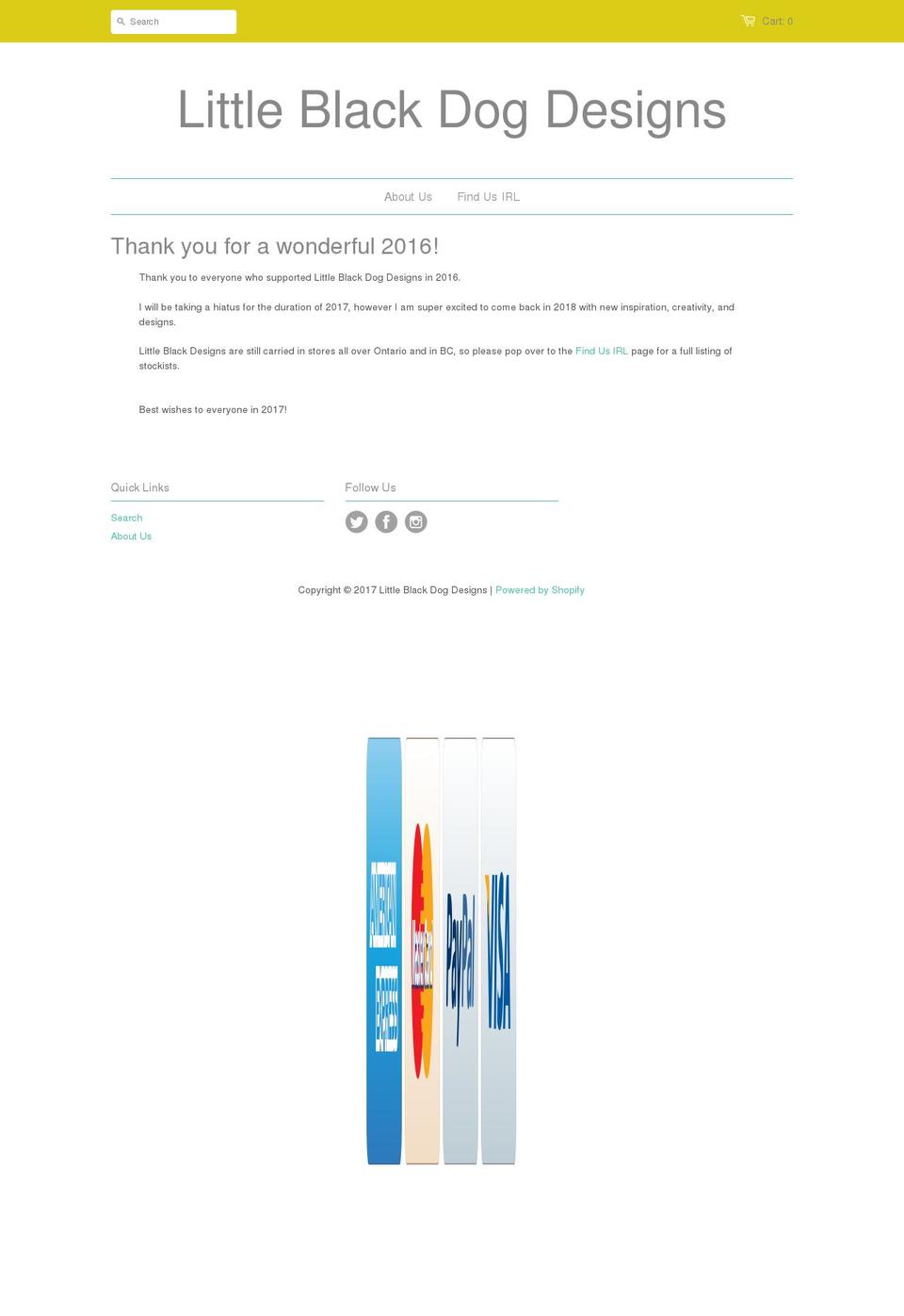 littleblackdogdesigns.com shopify website screenshot