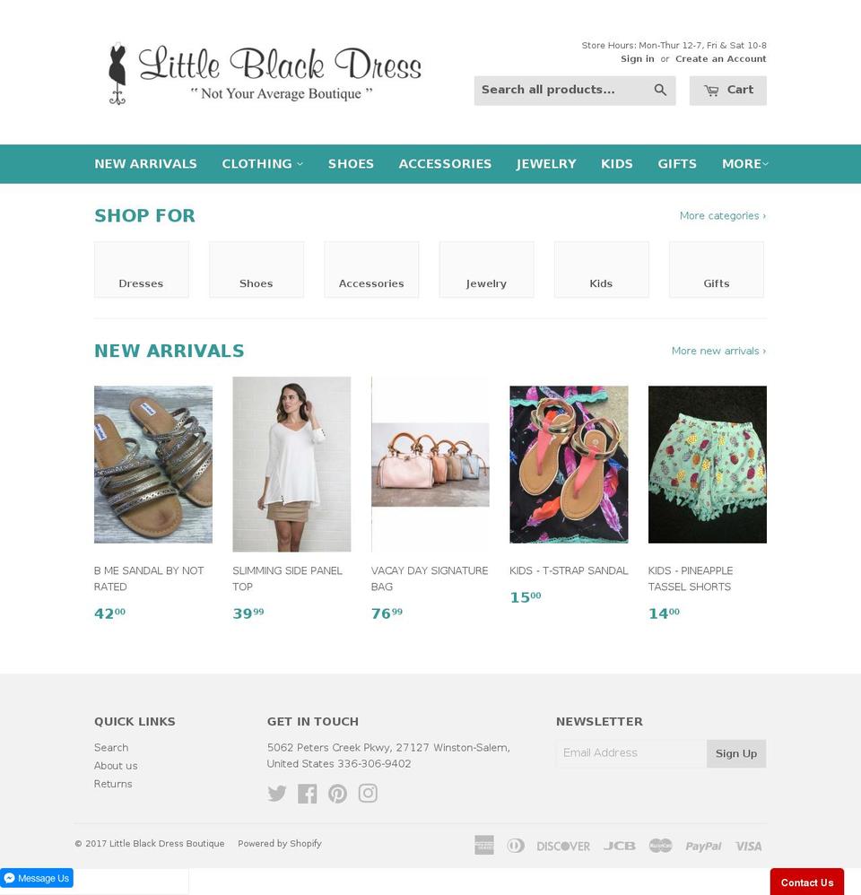 littleblackdressandmore.com shopify website screenshot