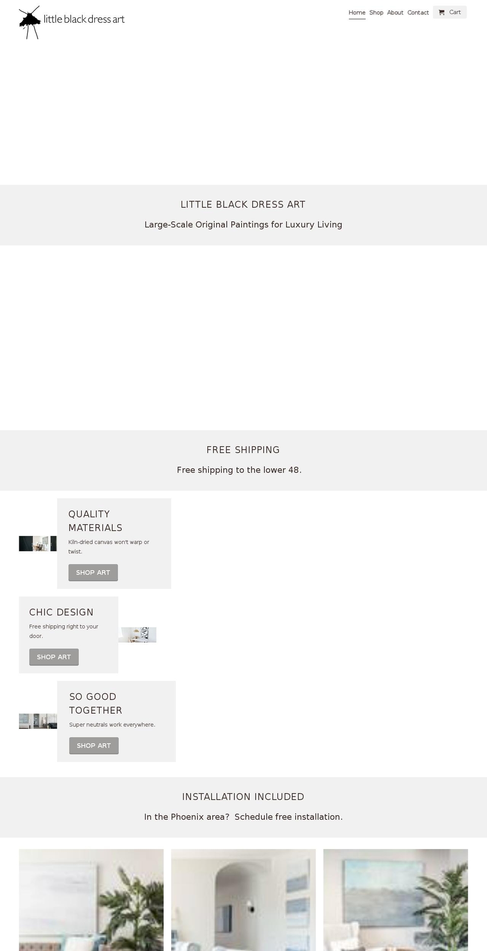 littleblackdressart.com — Shopify storefront screenshot