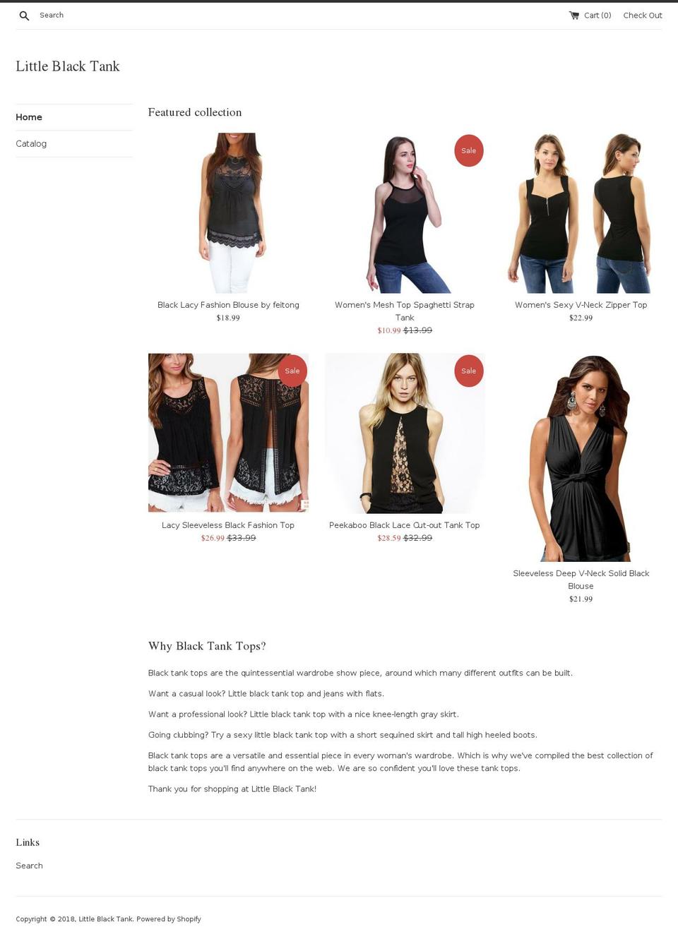 littleblacktank.com — Shopify storefront screenshot
