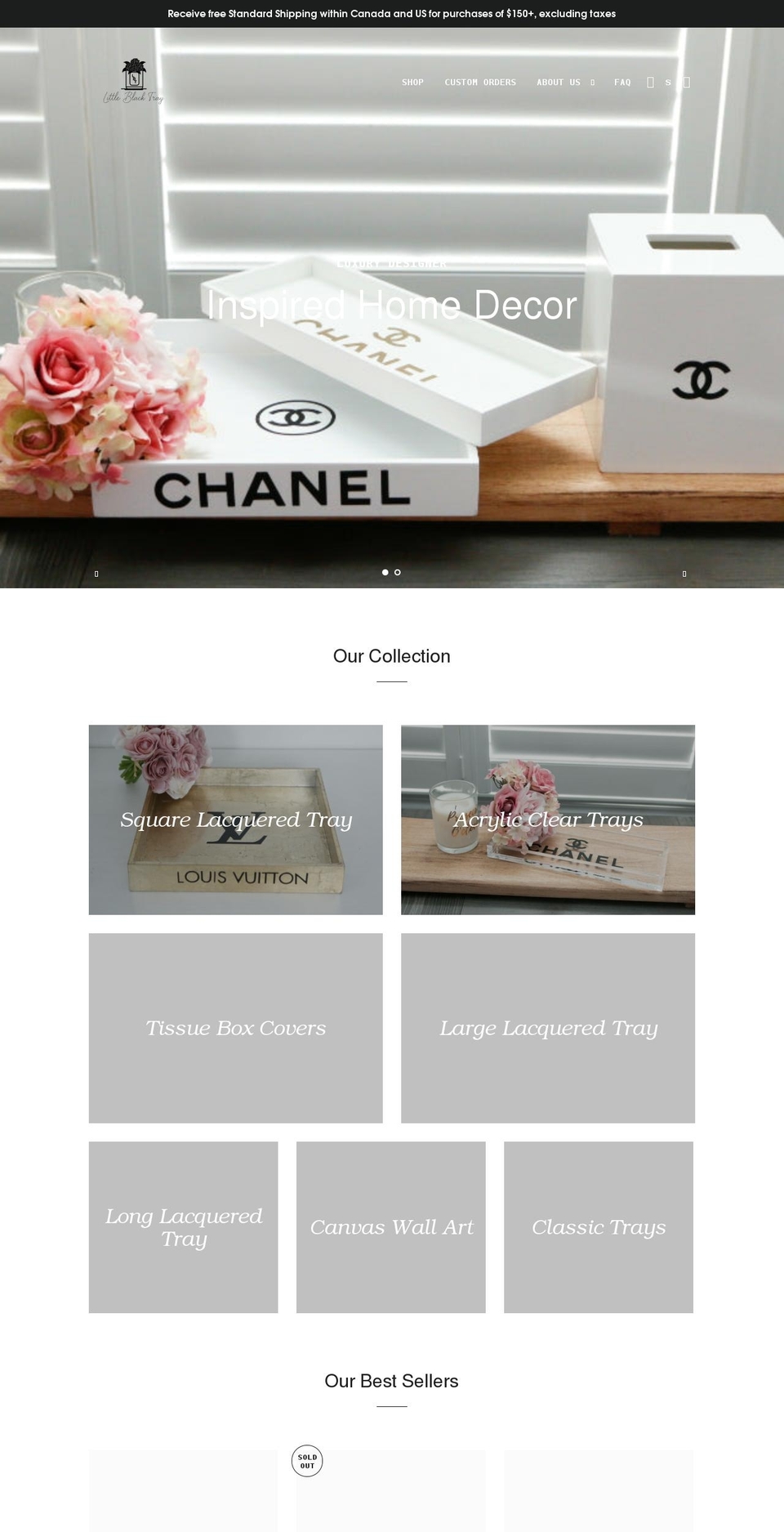 littleblacktray.com shopify website screenshot