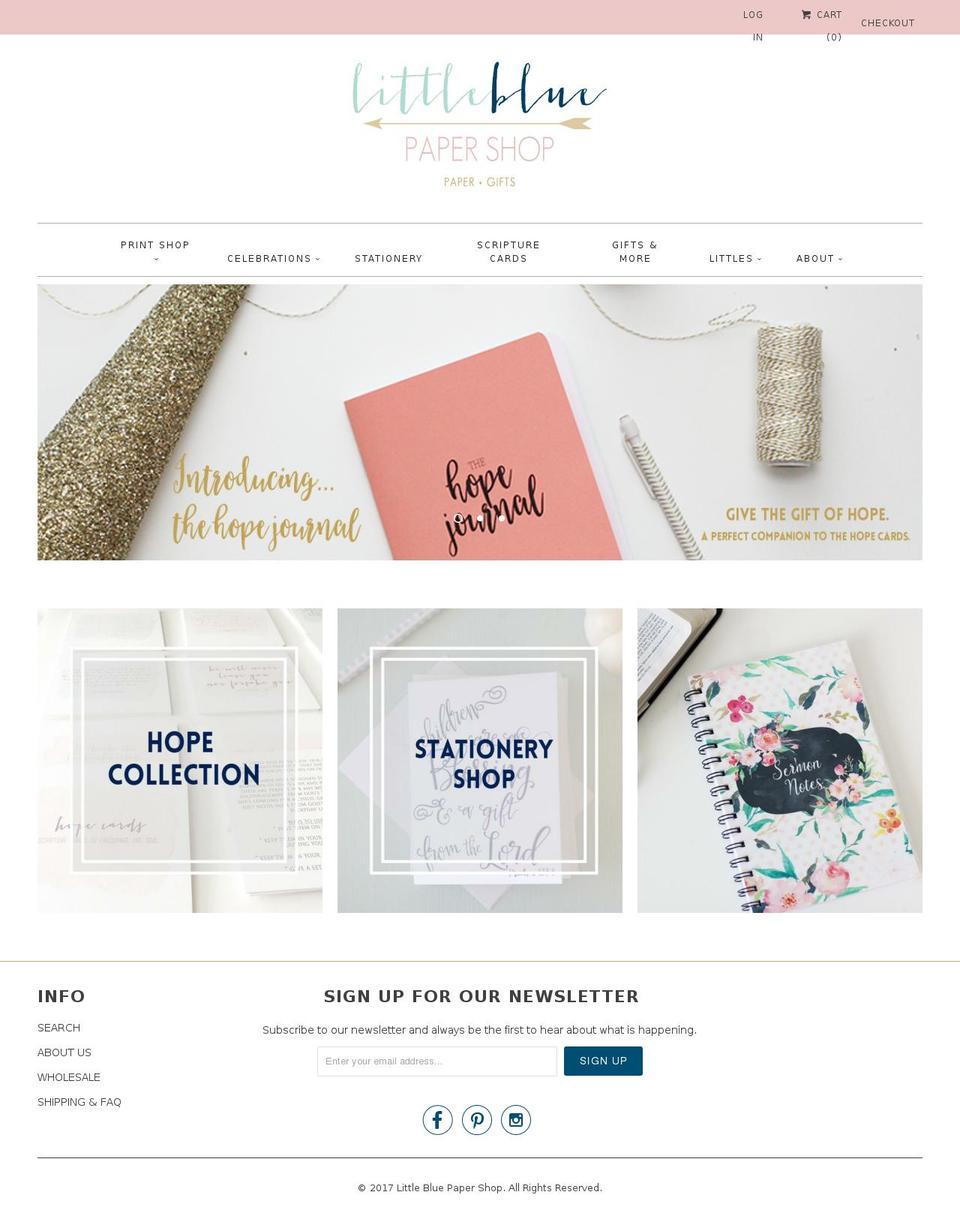 littlebluepapershop.com shopify website screenshot