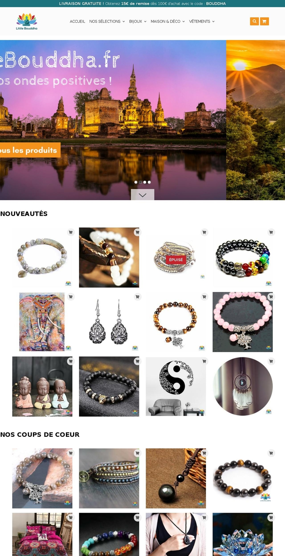 littlebouddha.fr shopify website screenshot