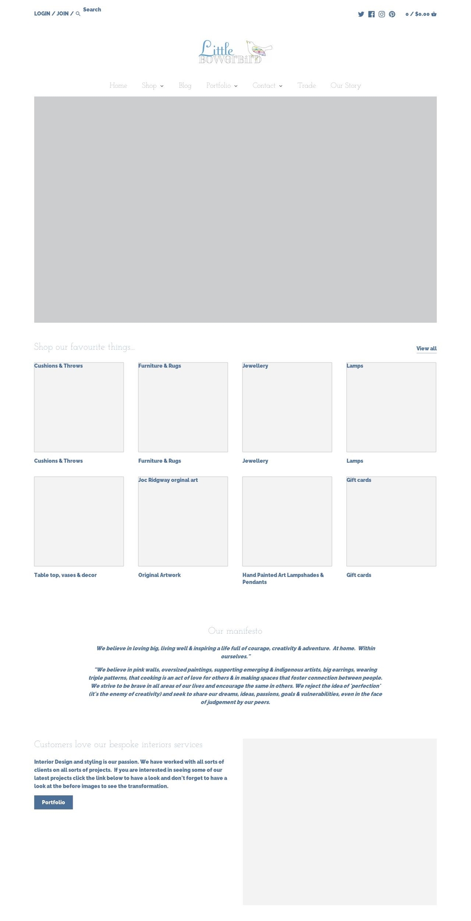 littlebowerbird.com.au shopify website screenshot