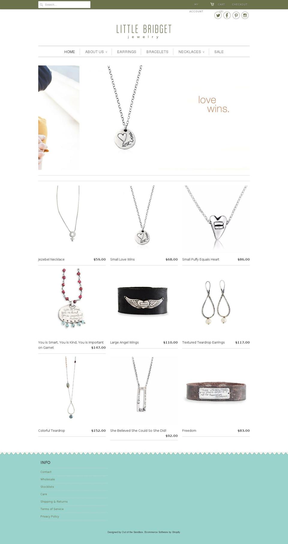 littlebridgetjewelry.com shopify website screenshot