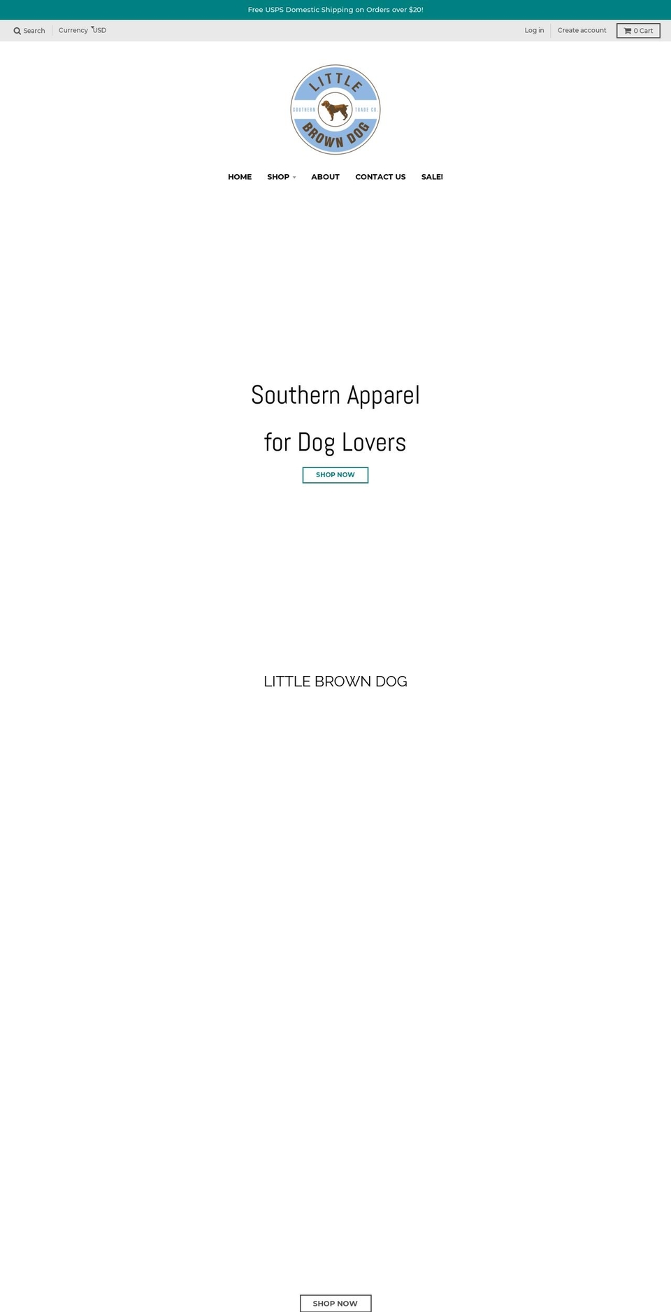 littlebrowndog.us shopify website screenshot