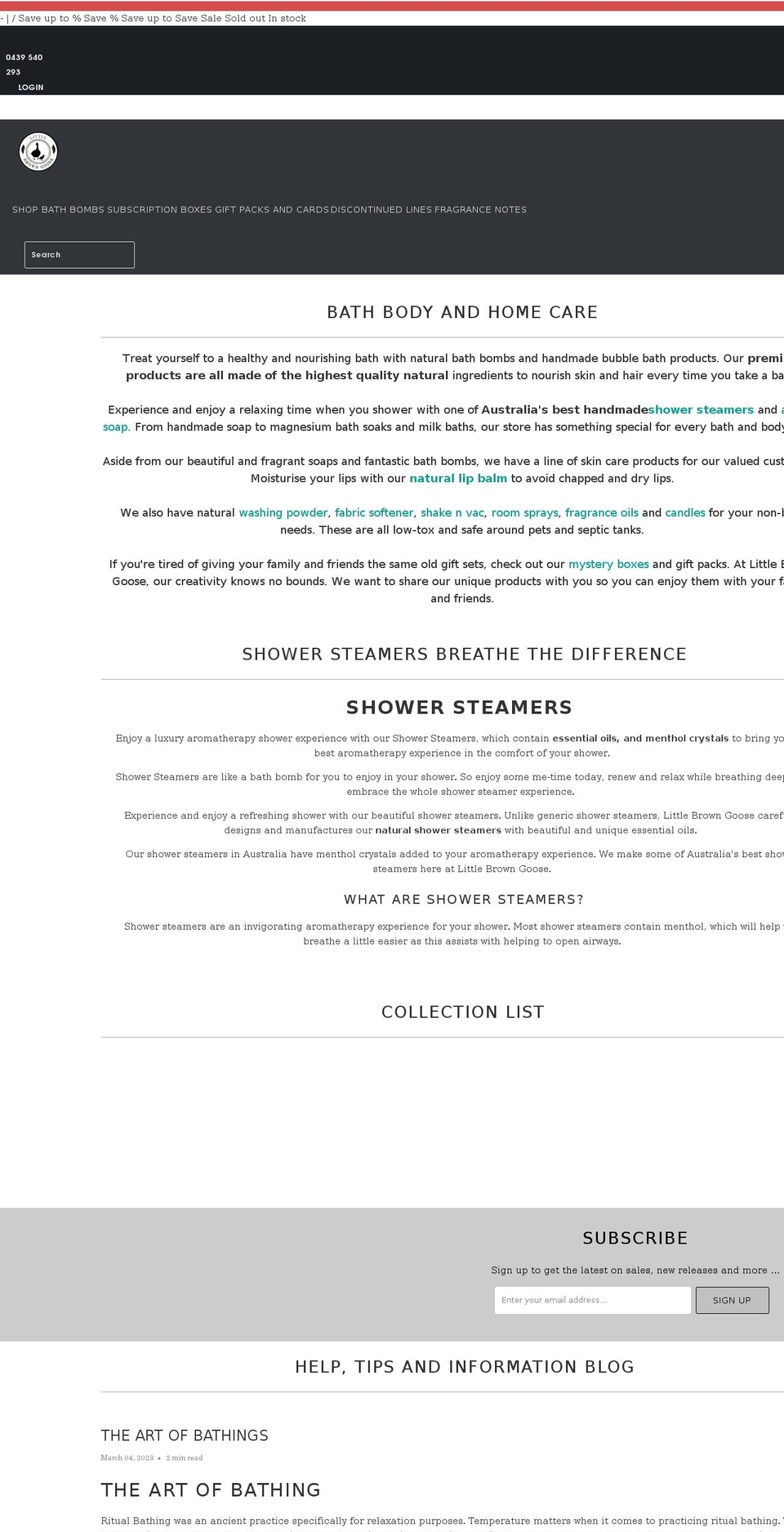 littlebrowngoose.com.au shopify website screenshot