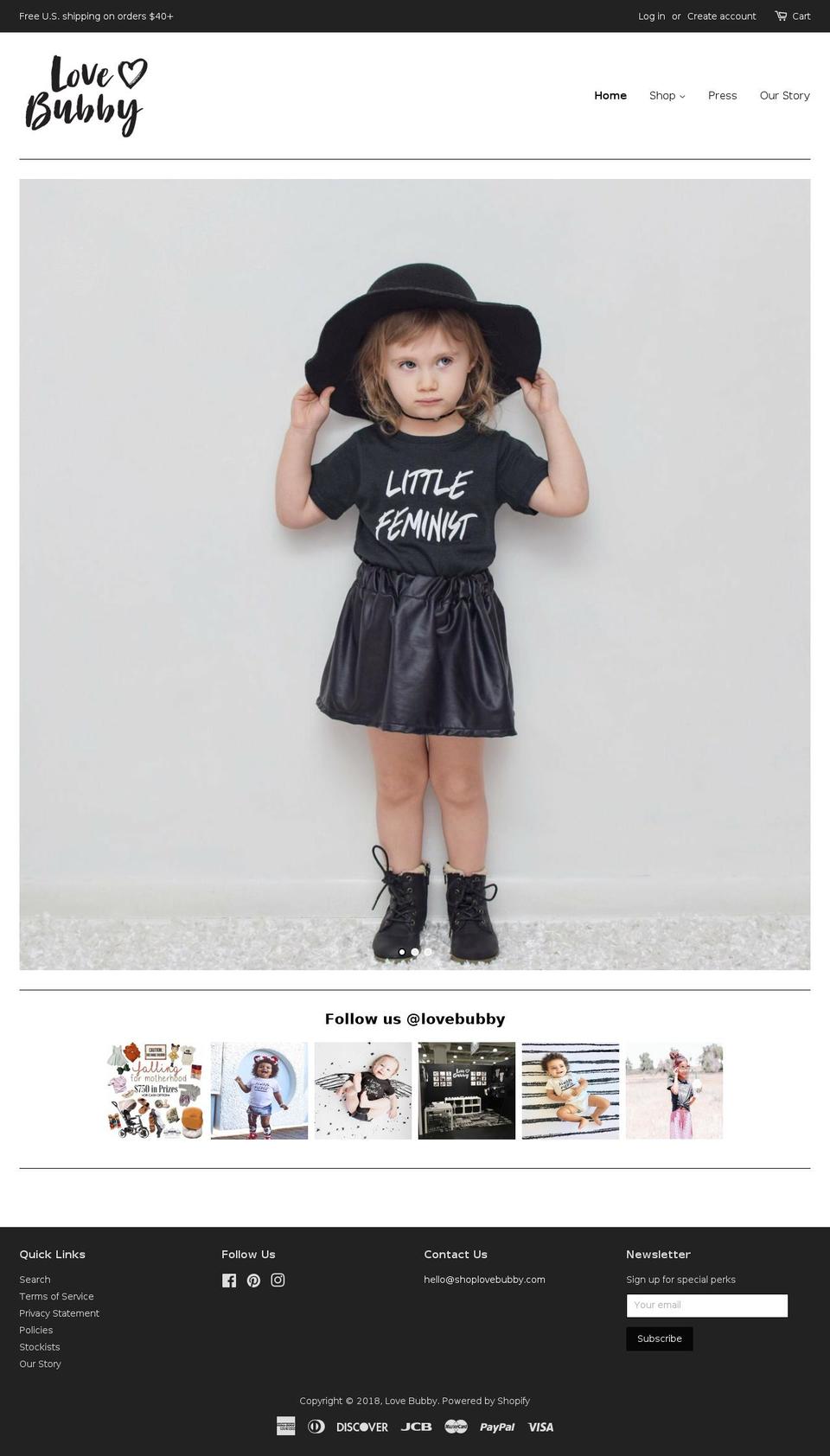 littlebubbyco.com — Shopify storefront screenshot