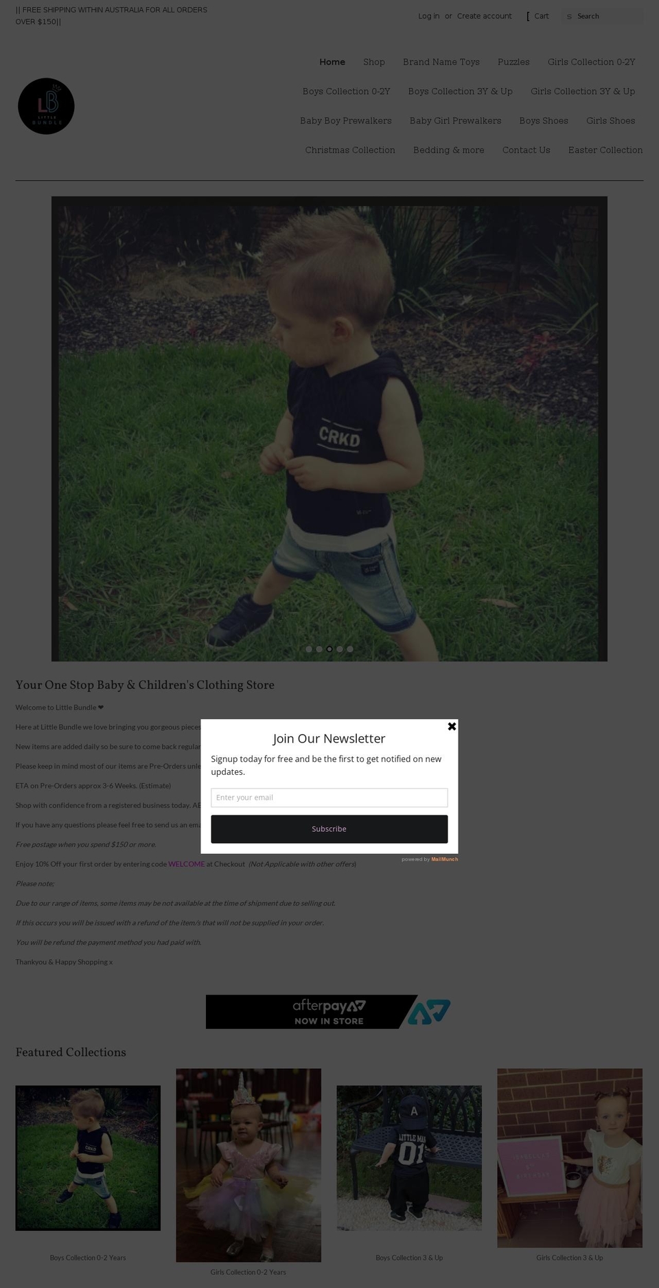 littlebundle.net.au shopify website screenshot
