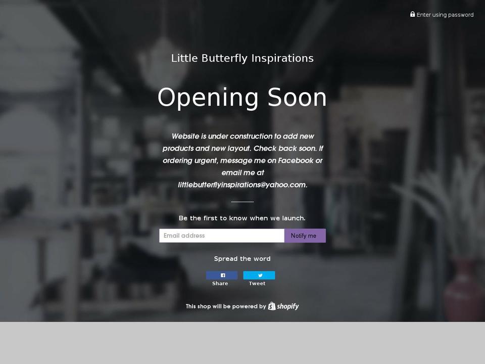 littlebutterflyinspirations.com — Shopify storefront screenshot