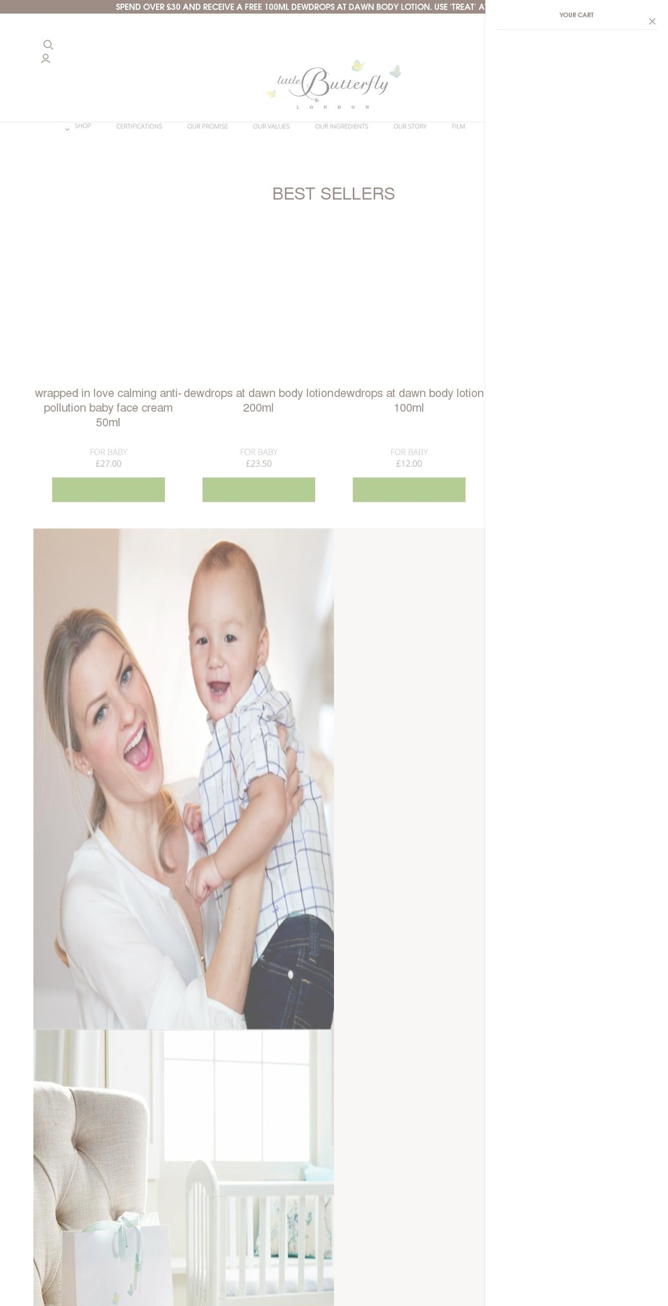 littlebutterflylondon.com shopify website screenshot