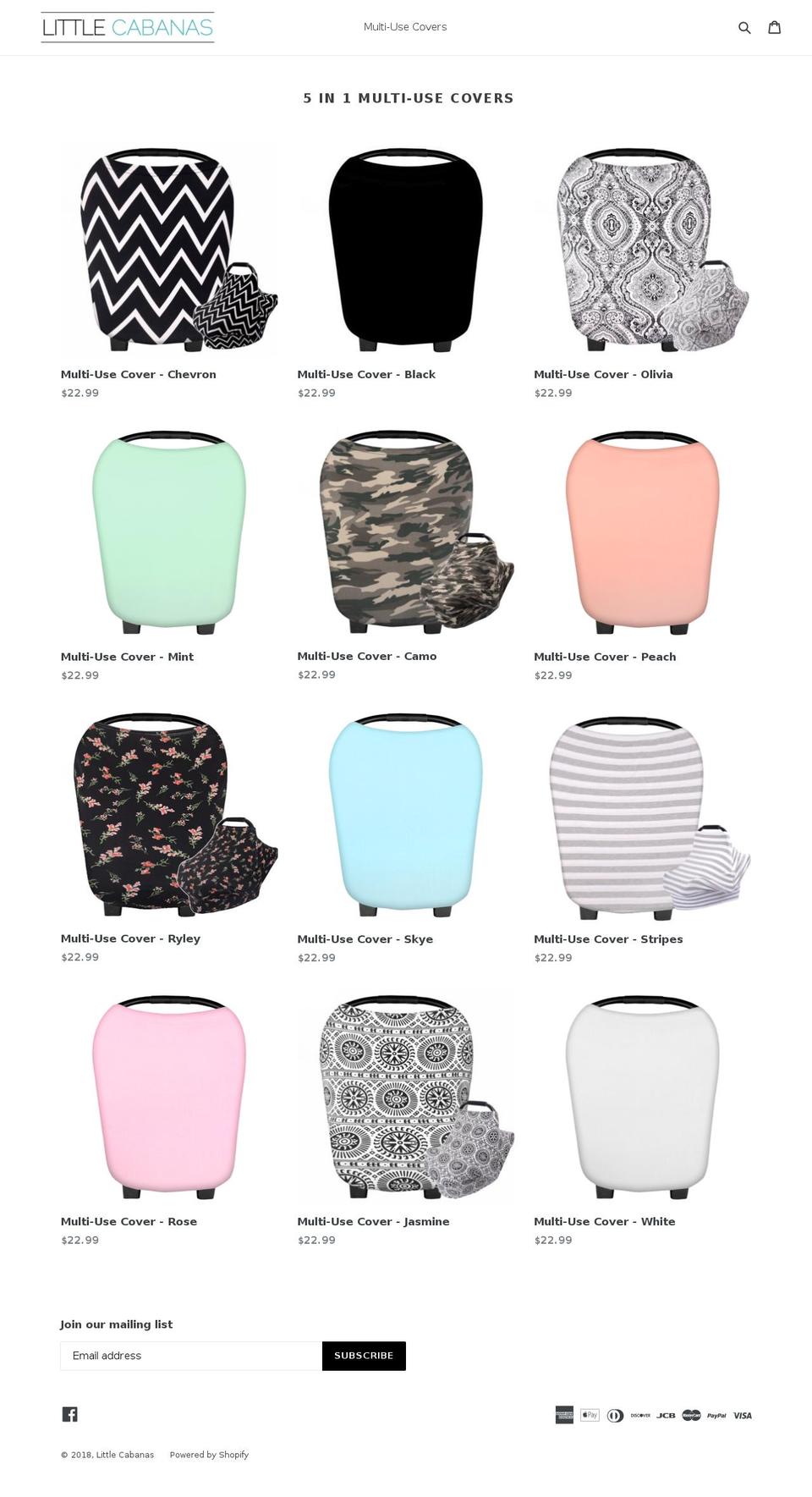 littlecabanas.com shopify website screenshot