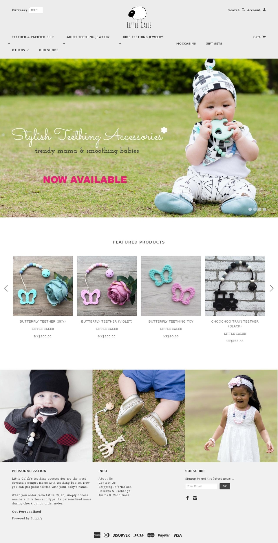 littlecaleb.com shopify website screenshot