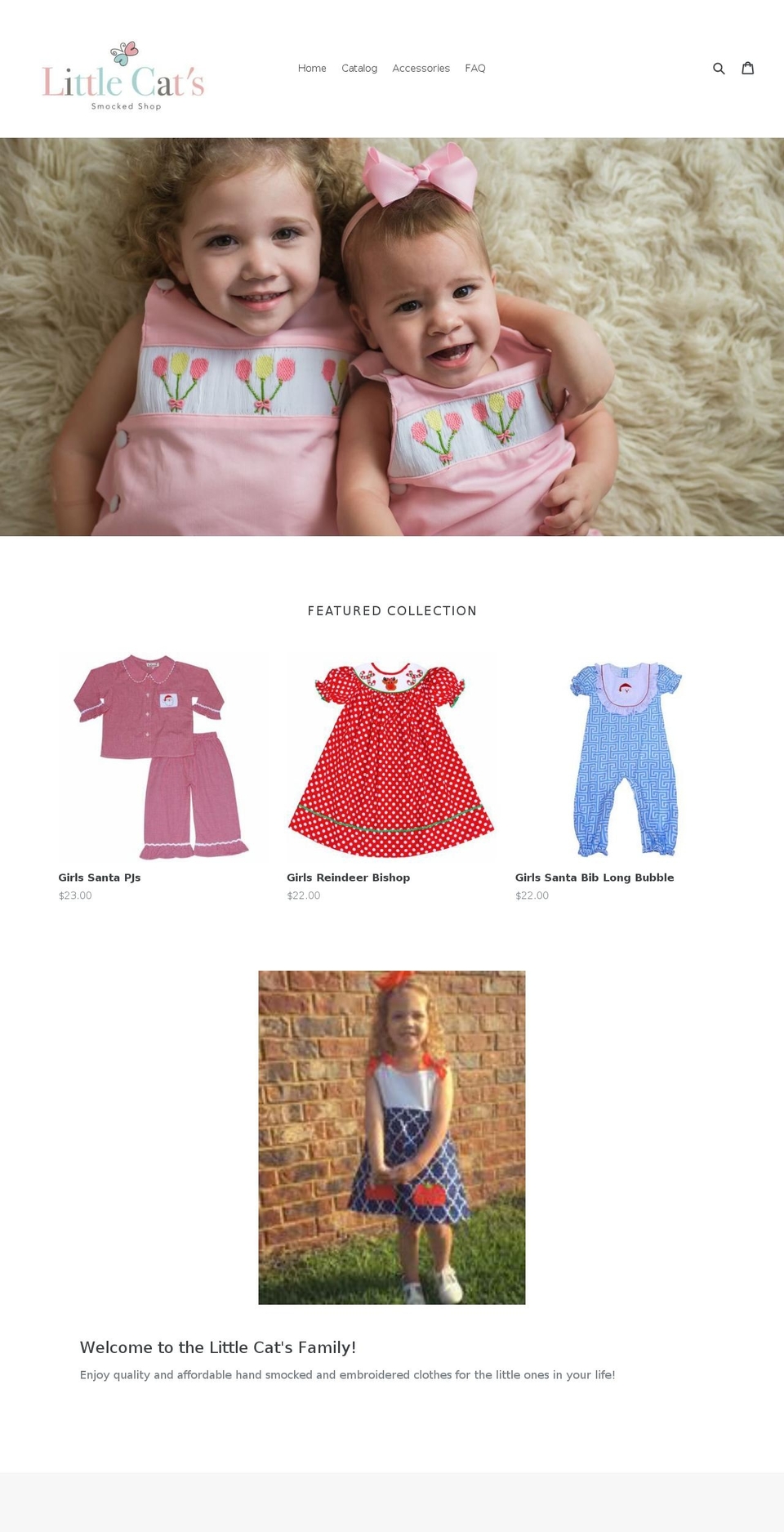 littlecatssmockedshop.com — Shopify storefront screenshot
