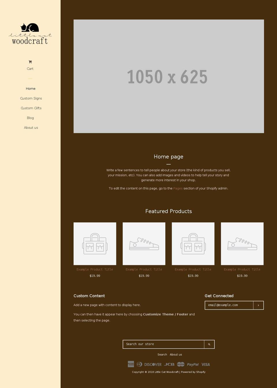 littlecatwoodcraft.com — Shopify storefront screenshot