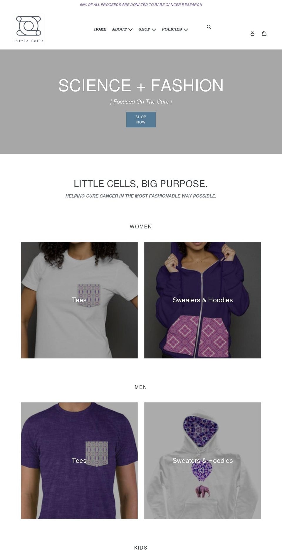 littlecells.com shopify website screenshot