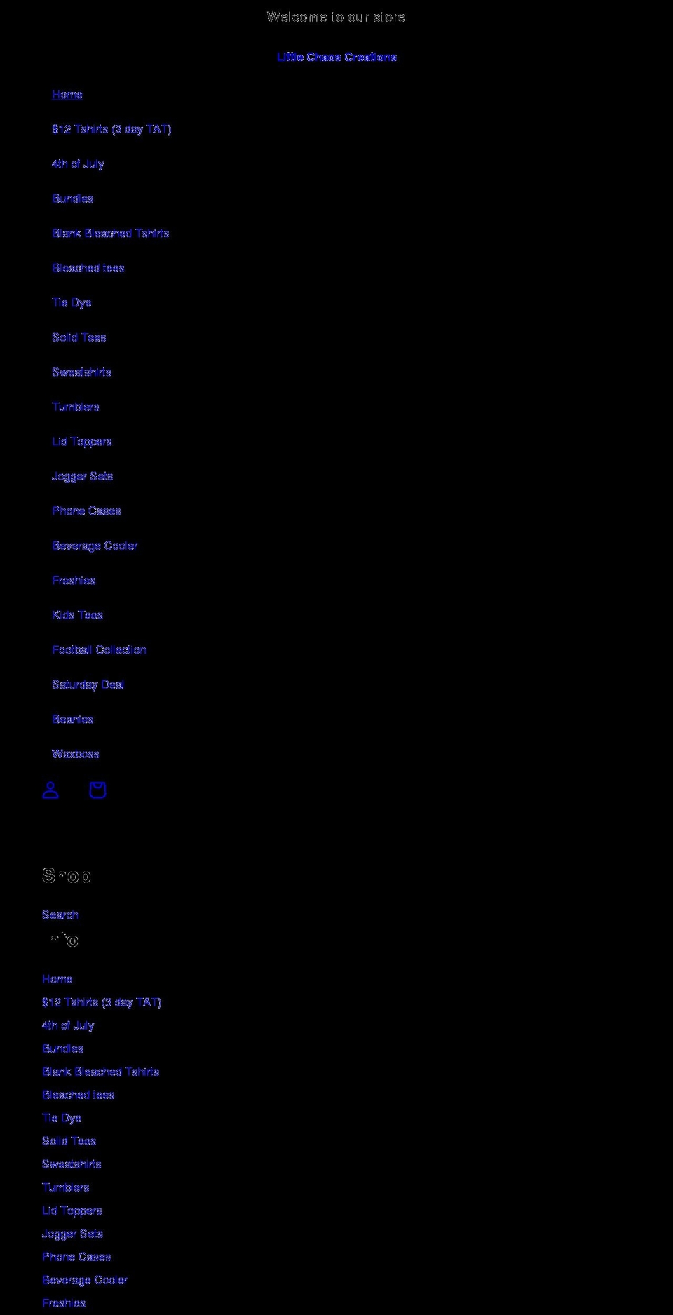 littlechaoscreations.com shopify website screenshot