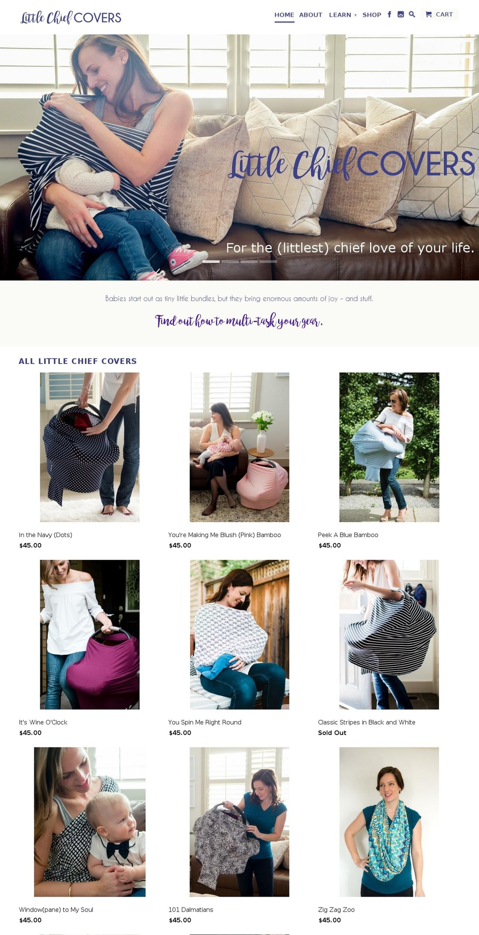 littlechiefcovers.com — Shopify storefront screenshot