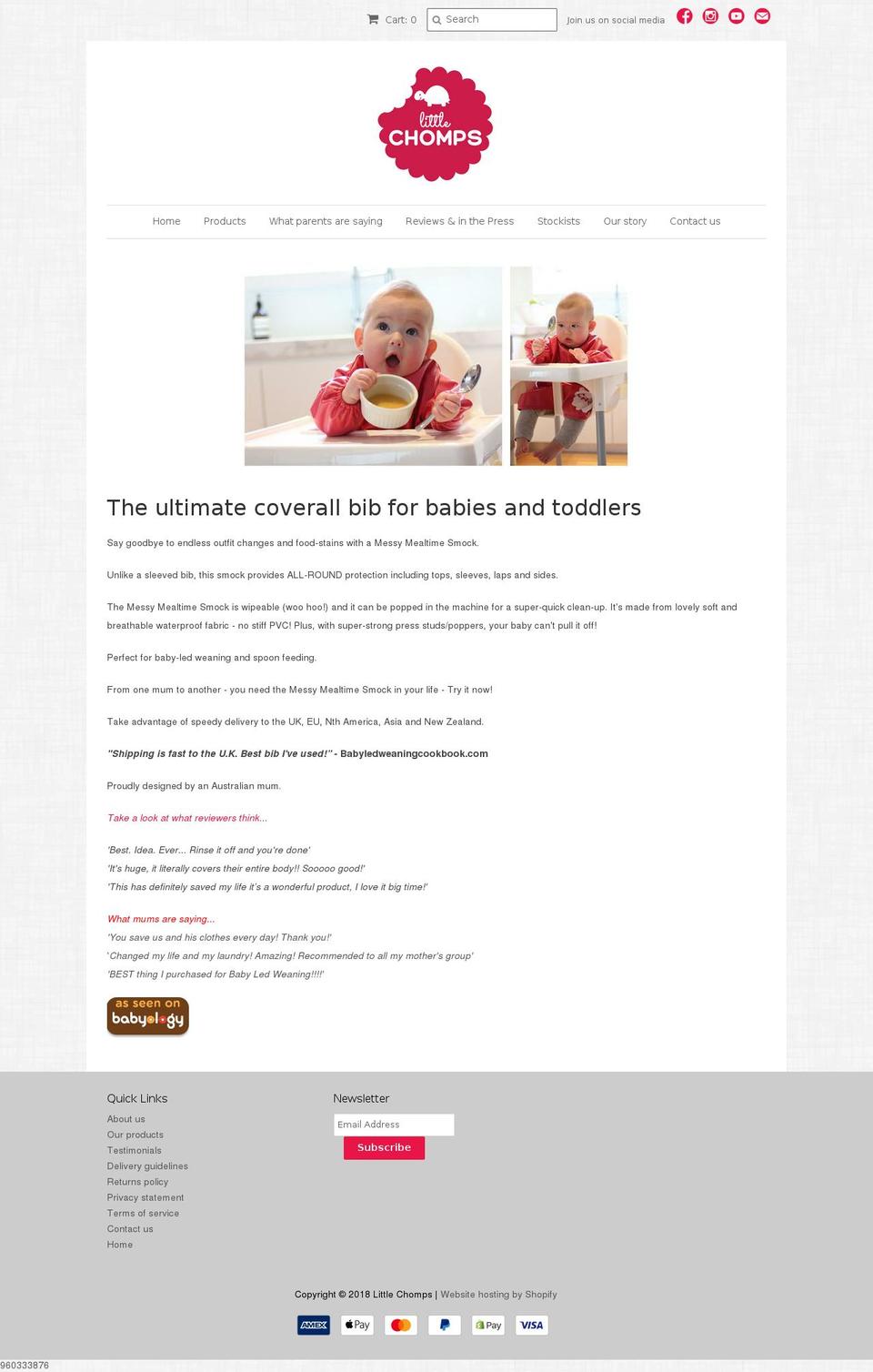 littlechomps.com.au shopify website screenshot
