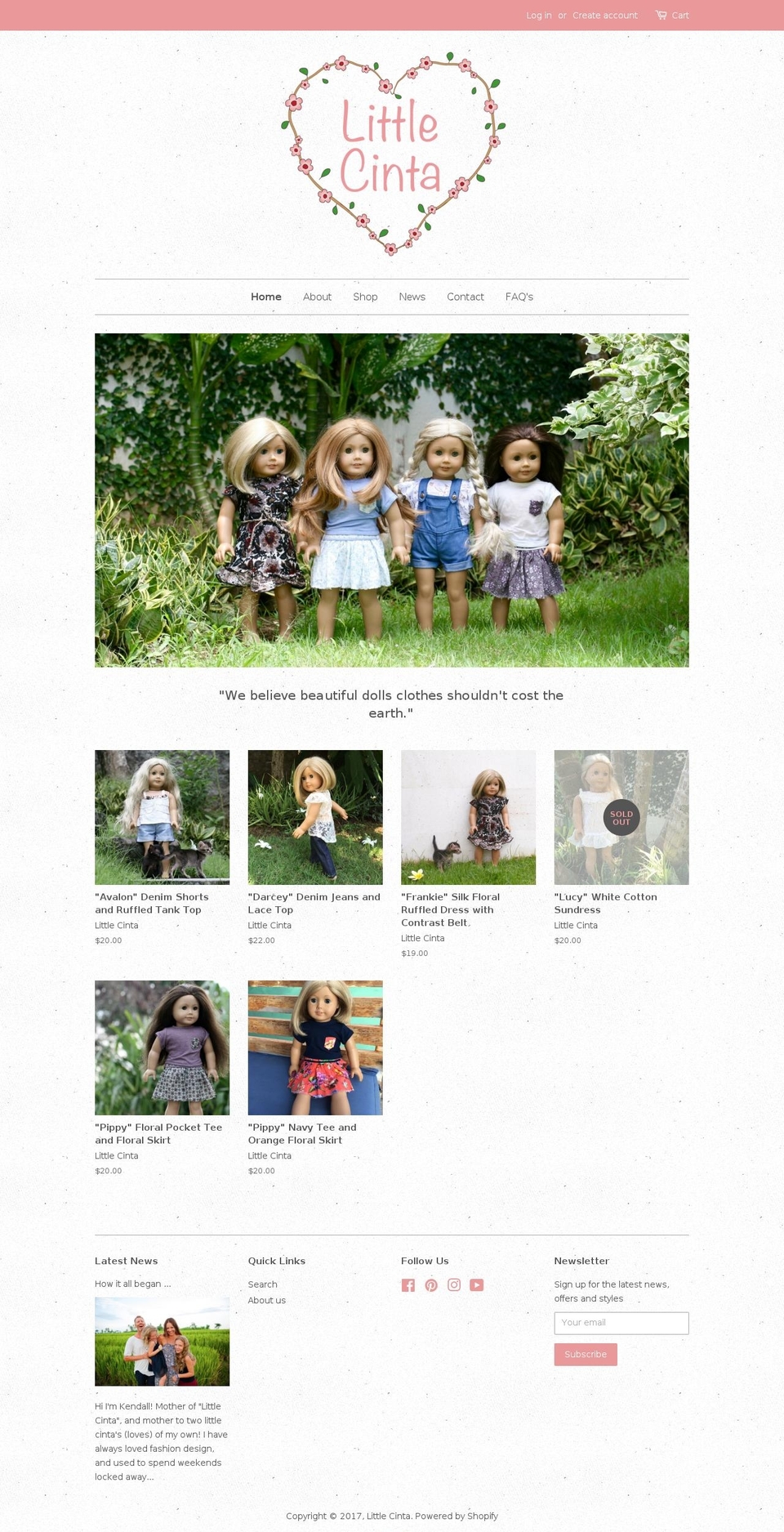 littlecinta.com shopify website screenshot