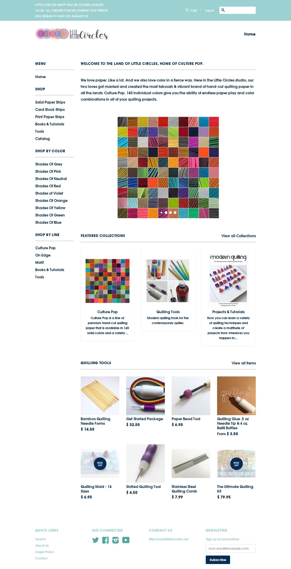 littlecirclesshop.com — Shopify storefront screenshot