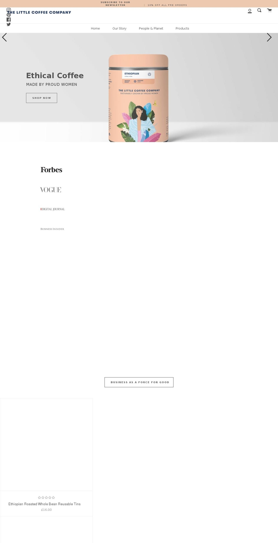 littlecoffeecompany.com shopify website screenshot