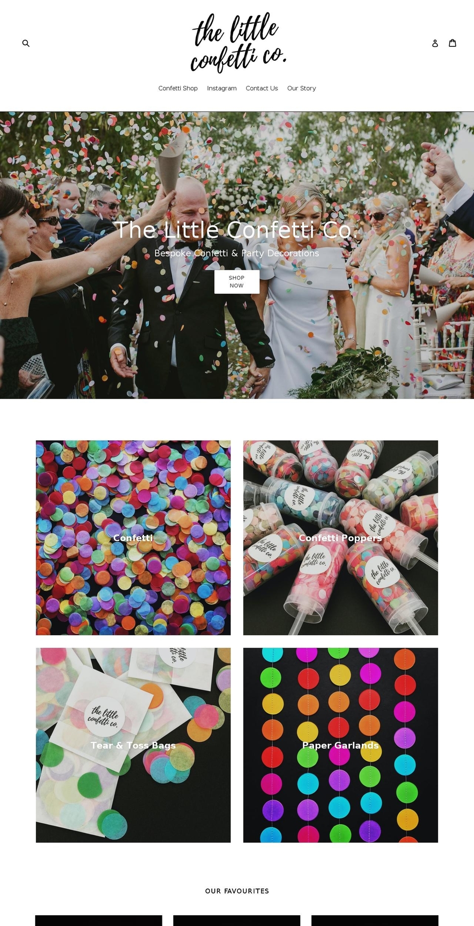 littleconfettico.com — Shopify storefront screenshot