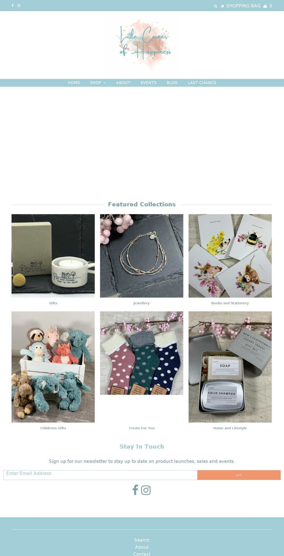 littlecornerofhappiness.co.uk shopify website screenshot