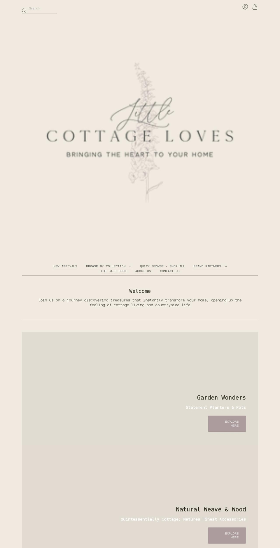 littlecottageloves.co.uk shopify website screenshot