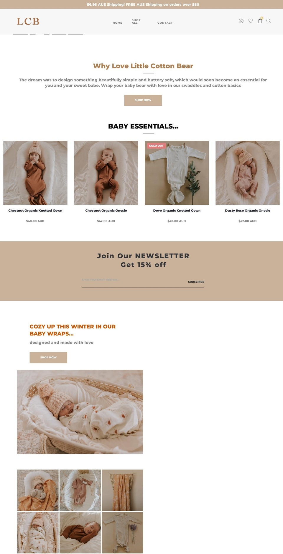 littlecottonbear.com shopify website screenshot