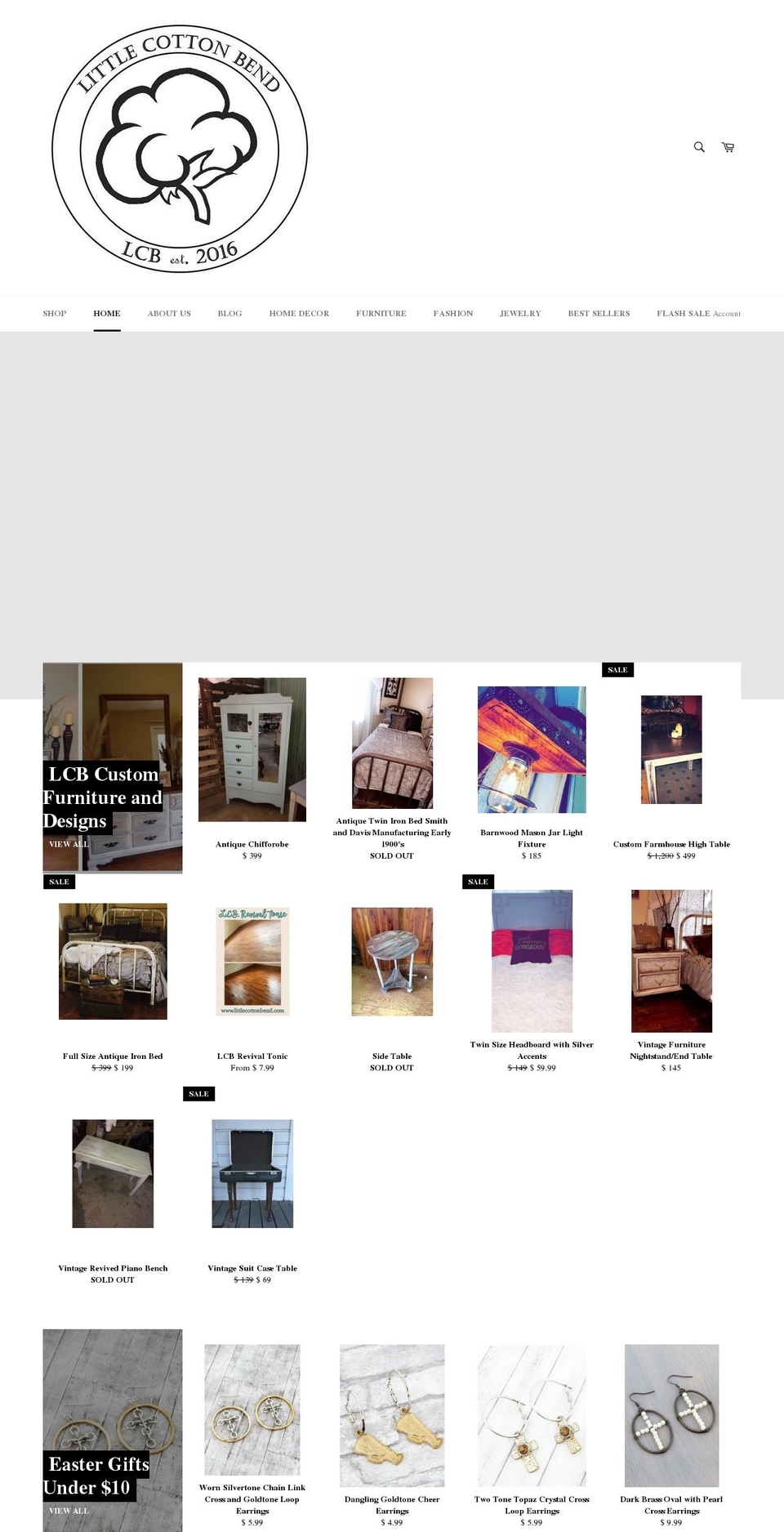 littlecottonbend.com shopify website screenshot