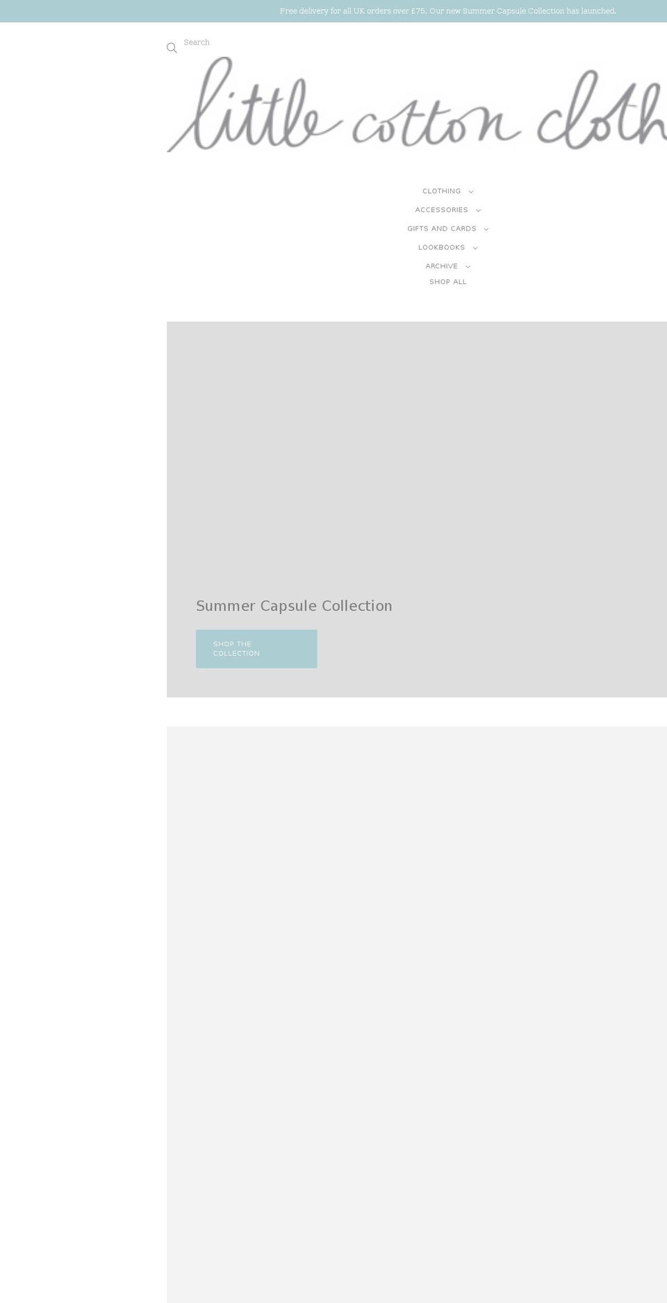 littlecottonclothes.com shopify website screenshot